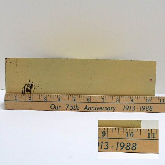 Yellow Shabby Chic 2 Slot Wooden Letter Card Holder With Flower Decoration - Picture 8 of 11